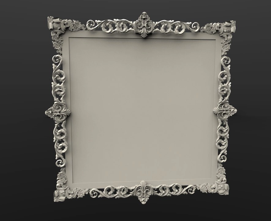 Free cnc stl mirror frame file 0581