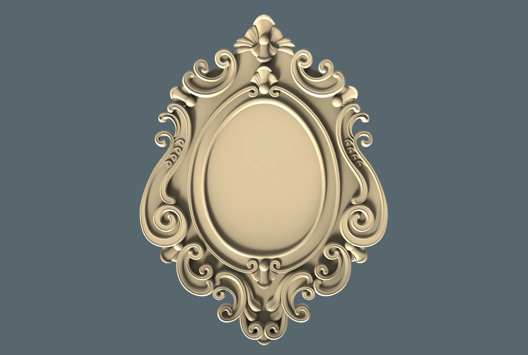 Free cnc stl mirror frame file 0590