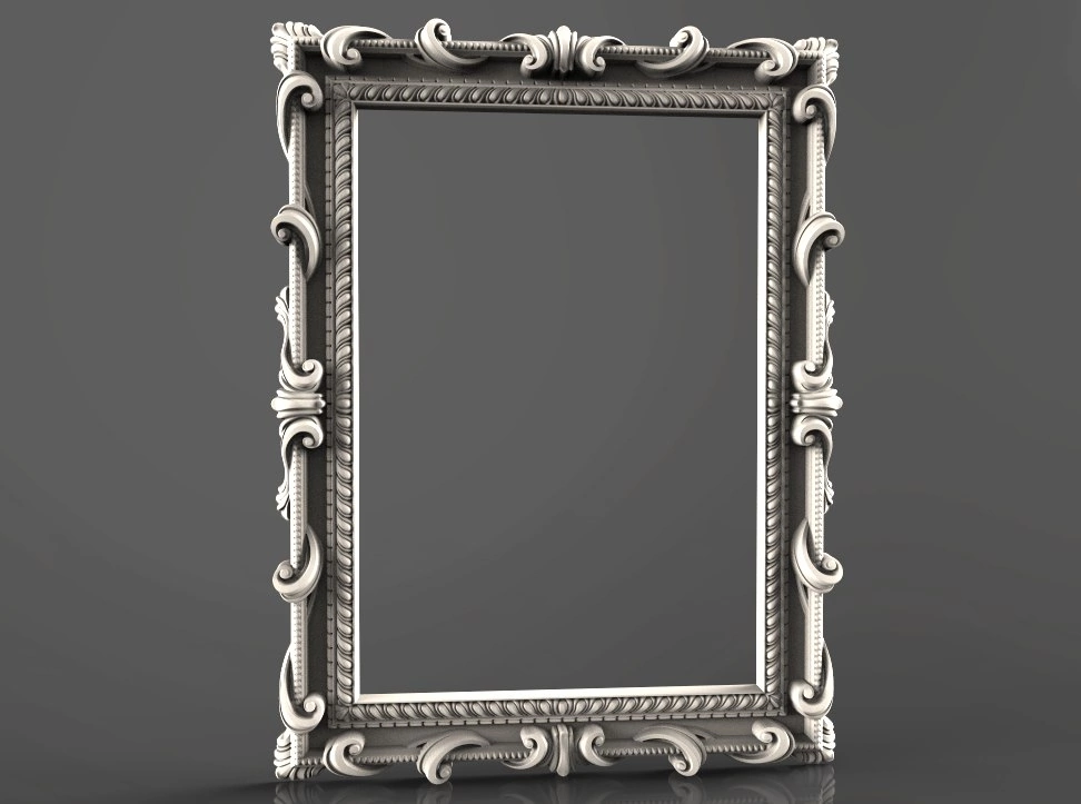 Free cnc stl mirror frame file 0595