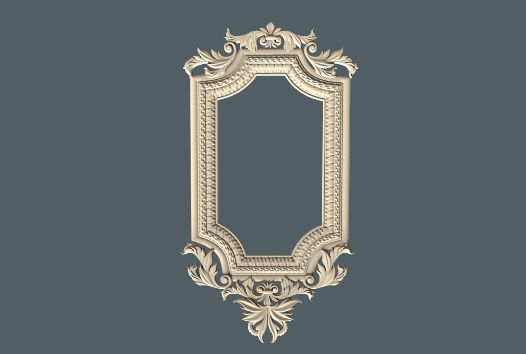 Free cnc stl mirror frame file 0578