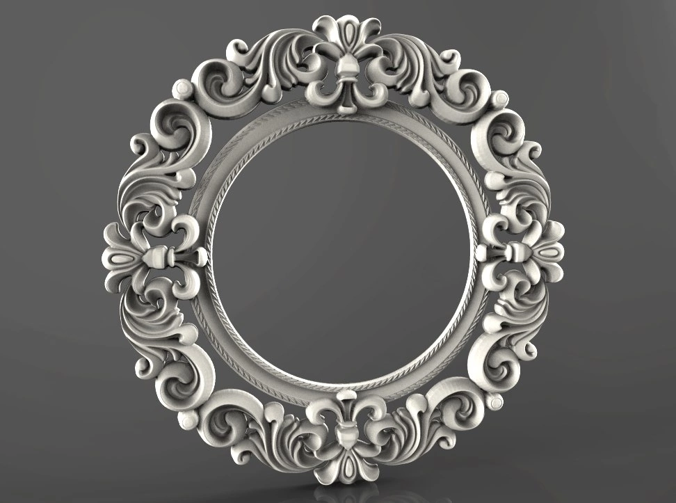 Free cnc stl mirror frame file 0596