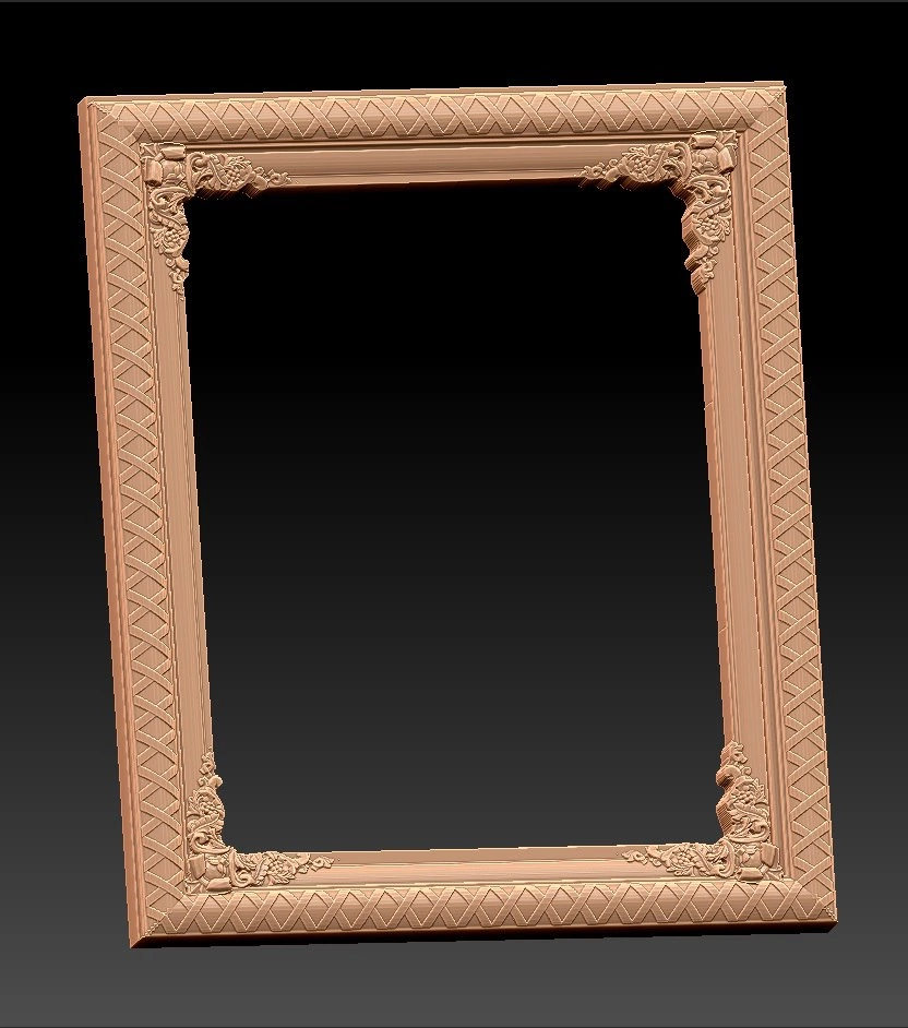 Free cnc stl mirror frame file 0273