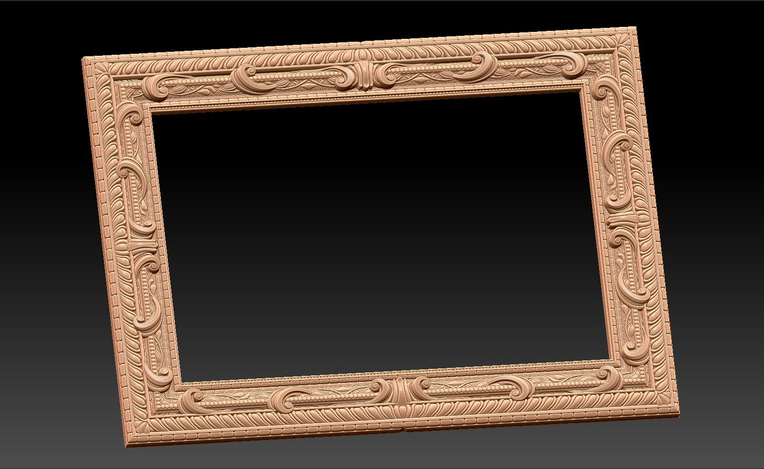 Free cnc stl mirror frame file 0274