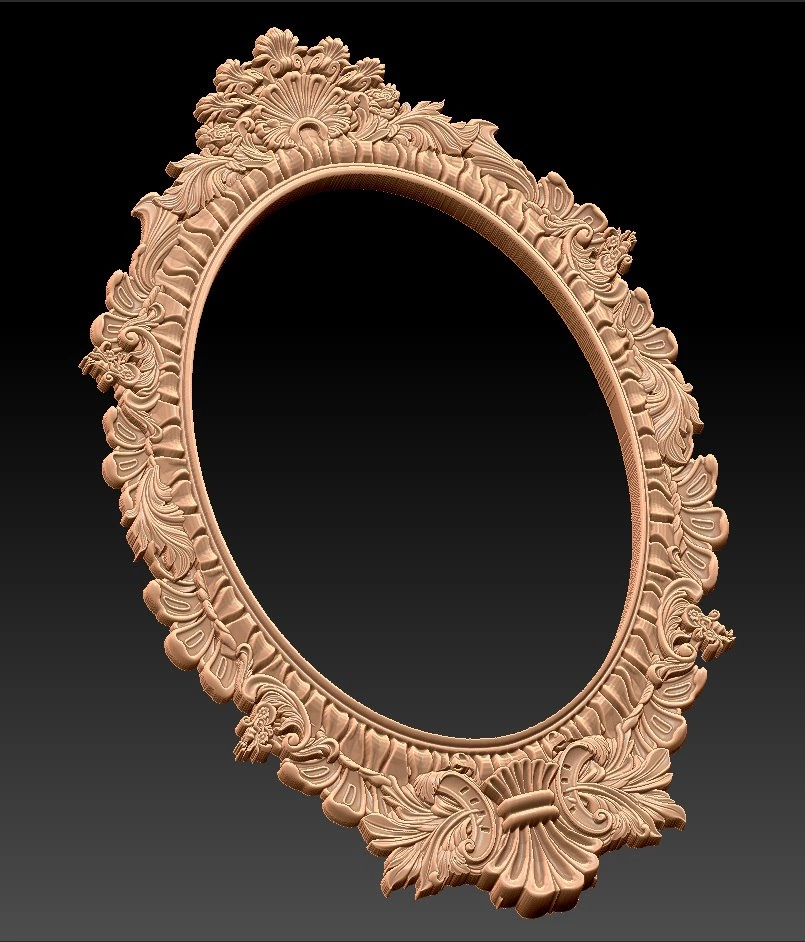 Free cnc stl mirror frame file 0275