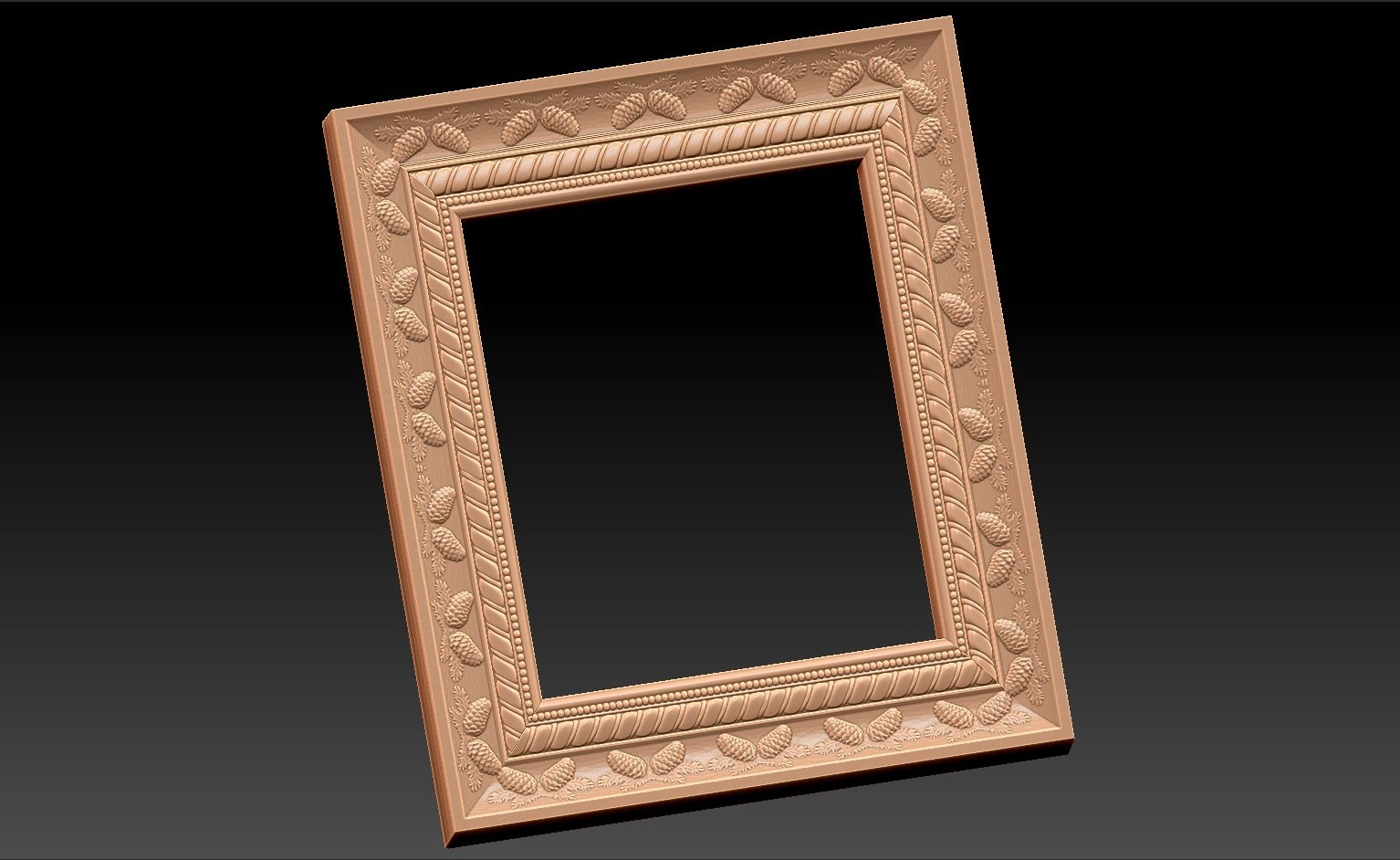 Free cnc stl mirror frame file 0276