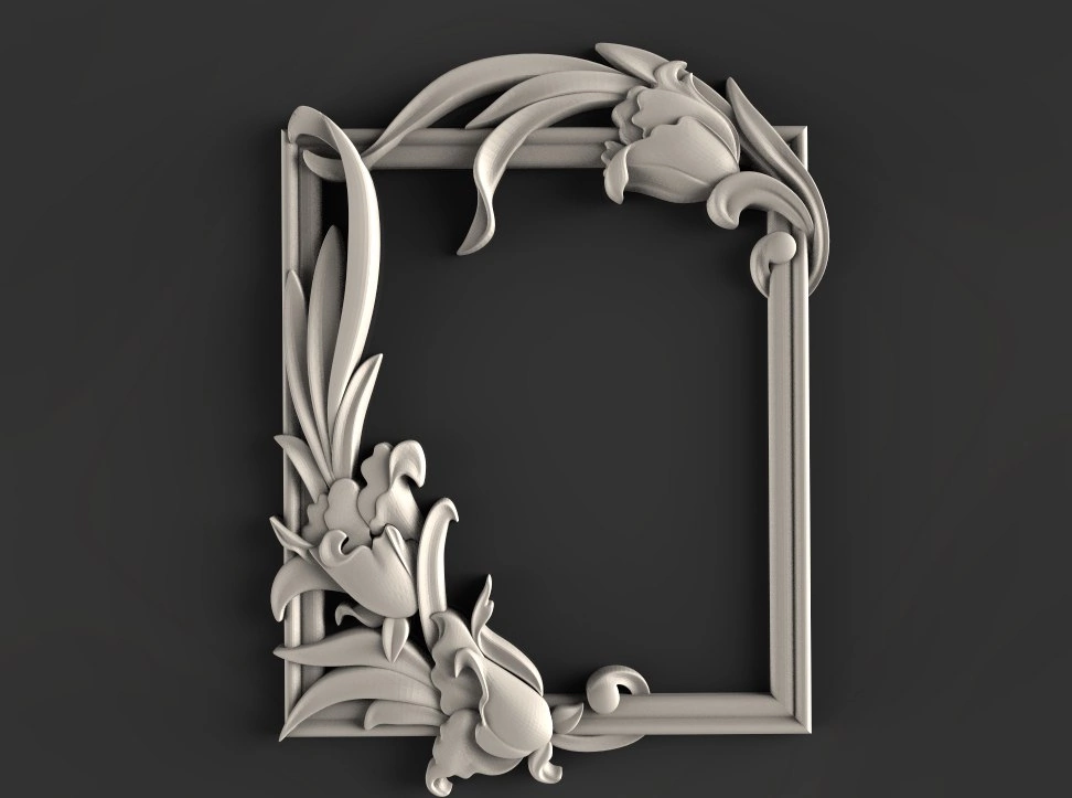 Free cnc stl mirror frame file 0601