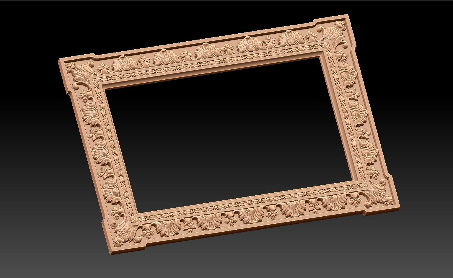 Free cnc stl mirror frame file 0277