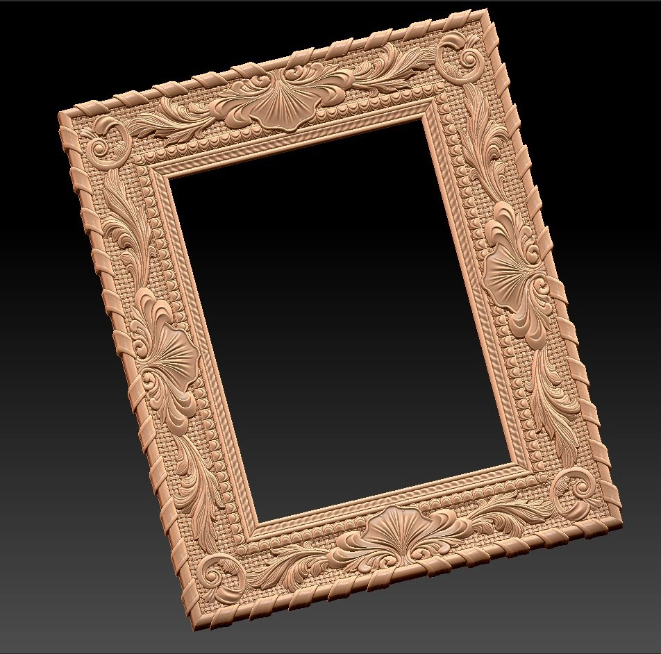 Free cnc stl mirror frame file 0279