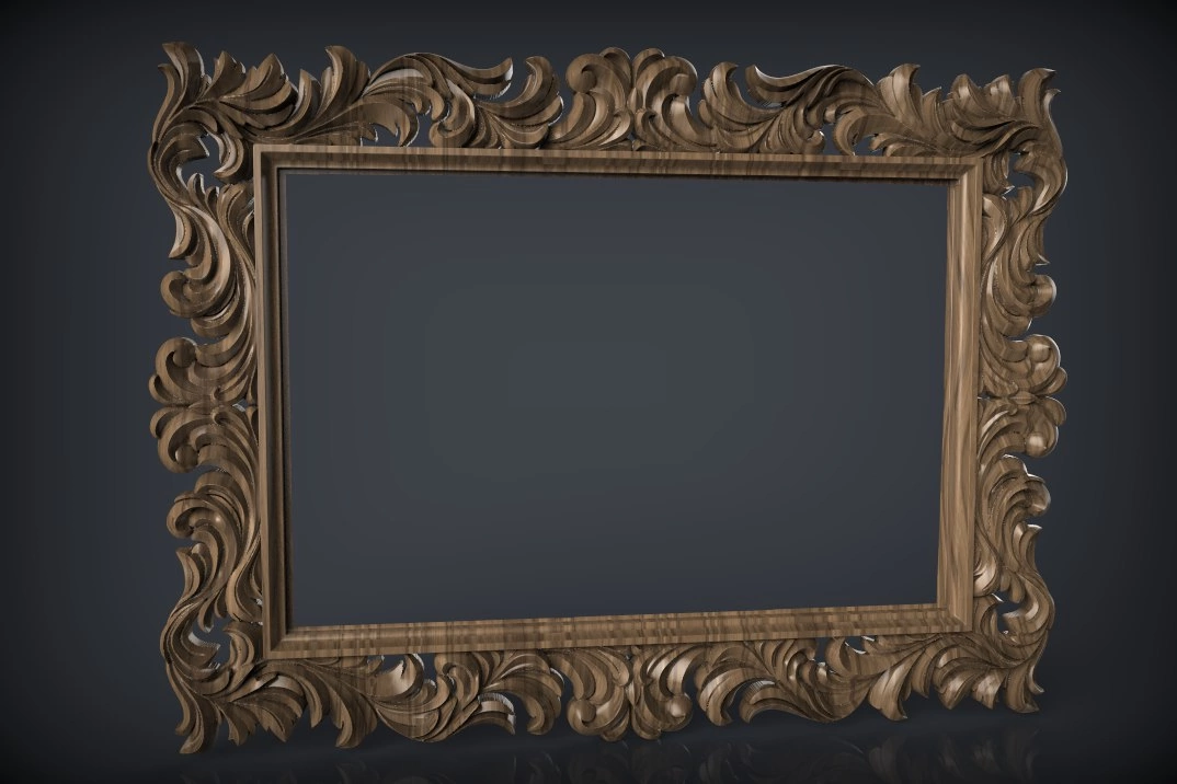 Free cnc stl mirror frame file 0138