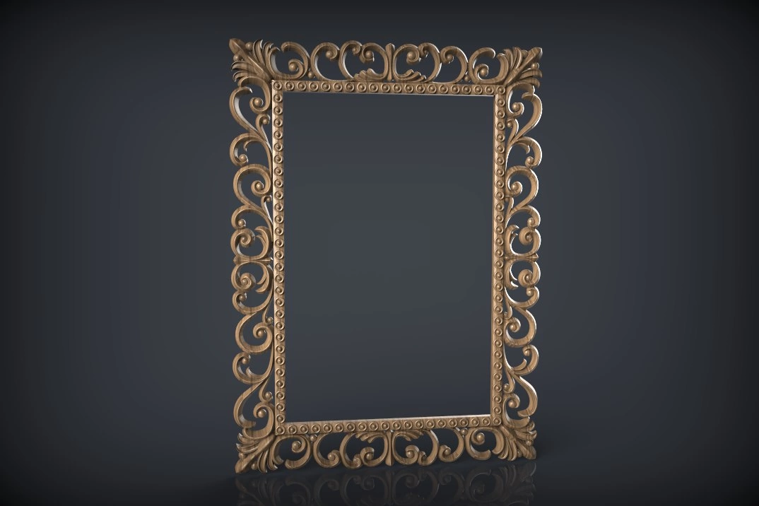 Free cnc stl mirror frame file 0140