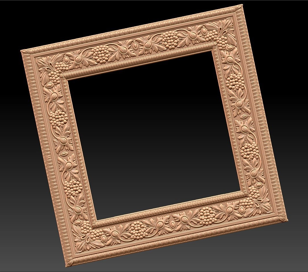 Free cnc stl mirror frame file 0280