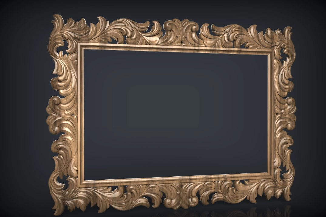 Free cnc stl mirror frame file 0143