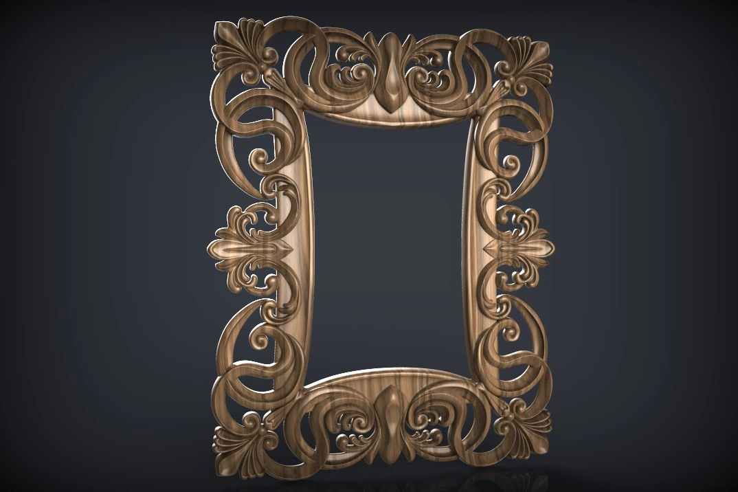 Free cnc stl mirror frame file 0144