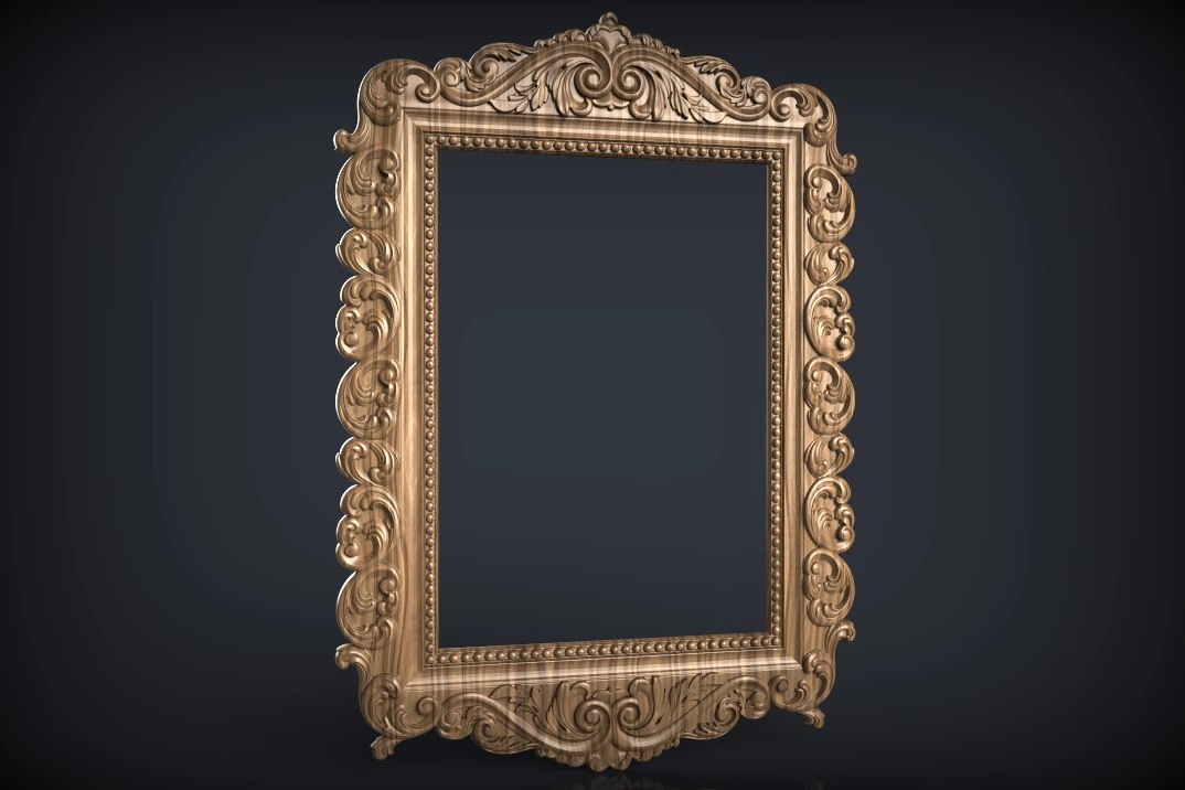 Free cnc stl mirror frame file 0145