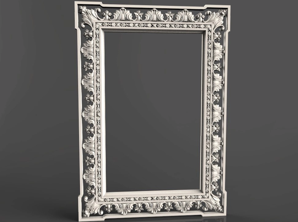 Free cnc stl mirror frame file 0582