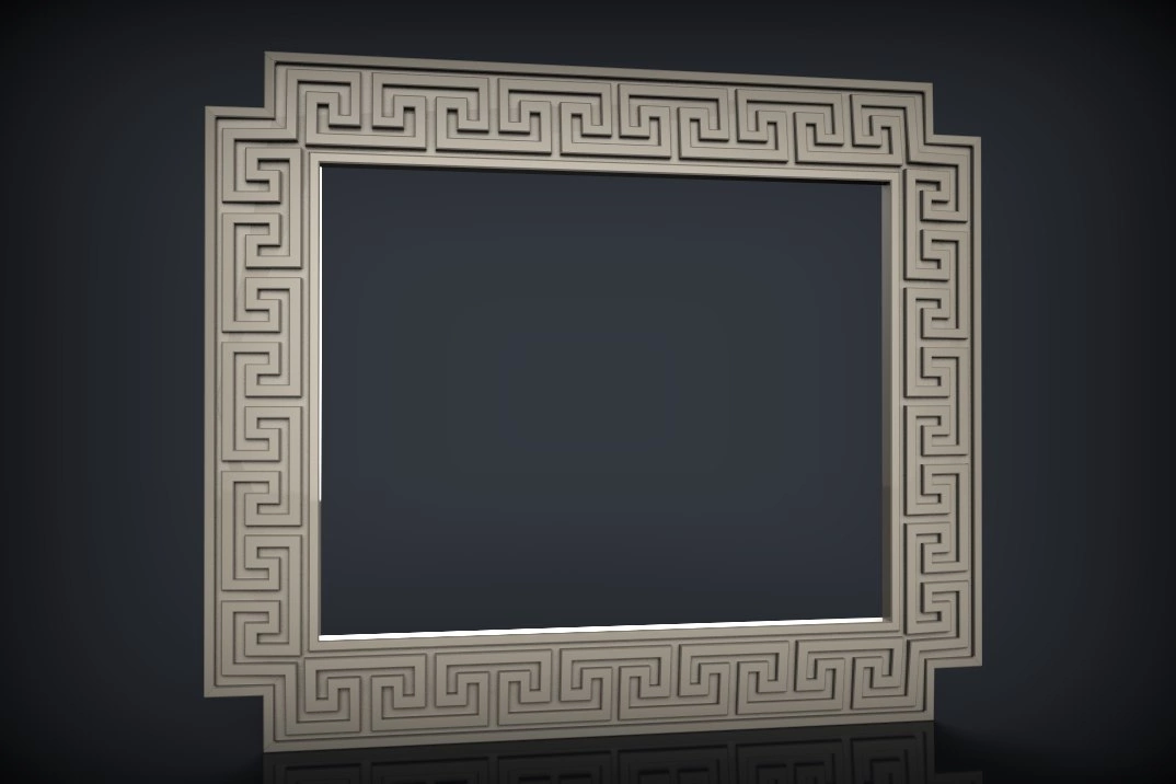 Free cnc stl mirror frame file 0605