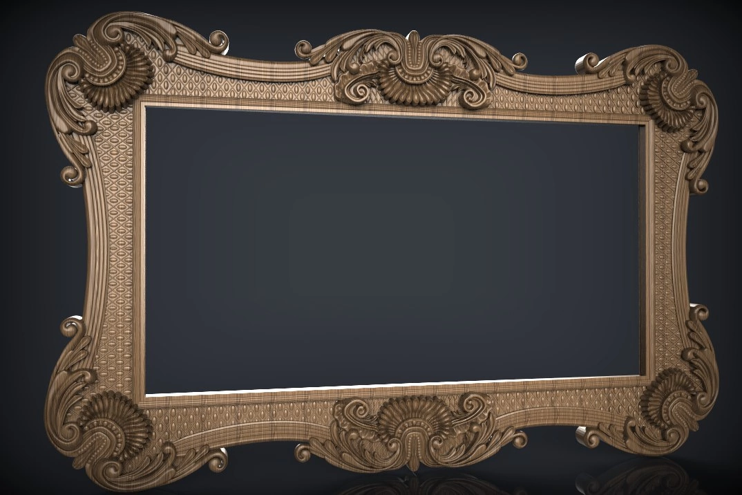 Free cnc stl mirror frame file 0413