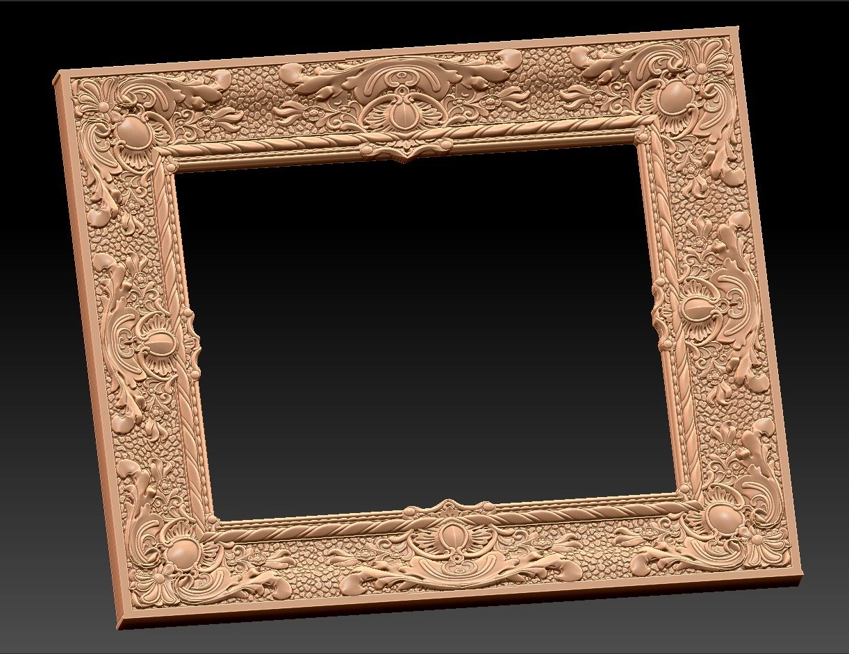 Free cnc stl mirror frame file 0216