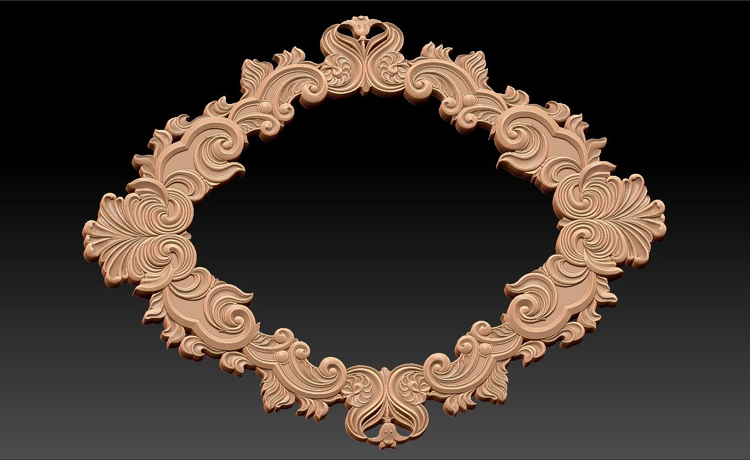 Free cnc stl mirror frame file 0218