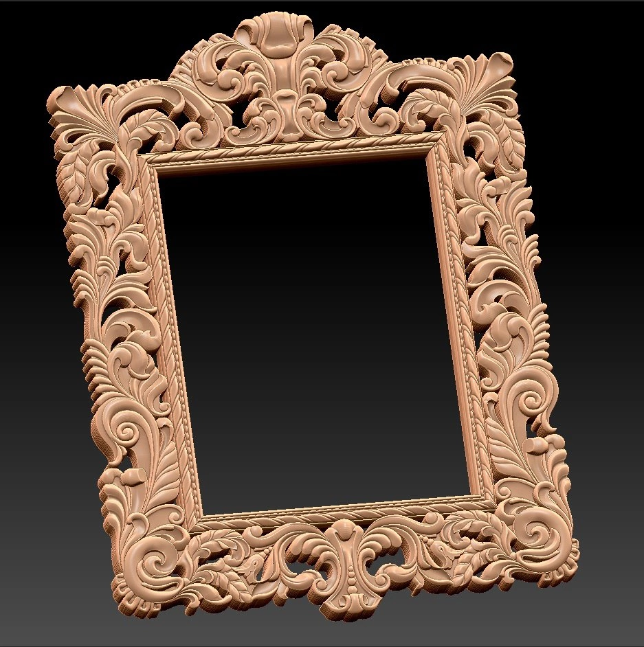 Free cnc stl mirror frame file 0219