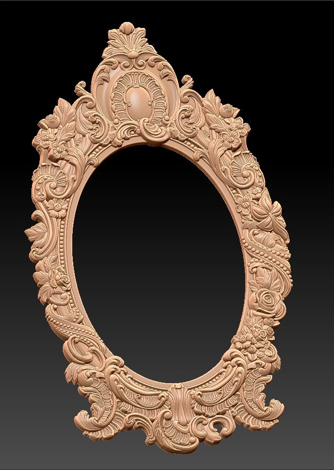 Free cnc stl mirror frame file 0220