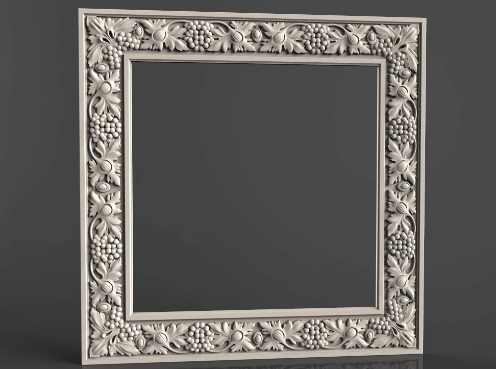 Free cnc stl mirror frame file 0584