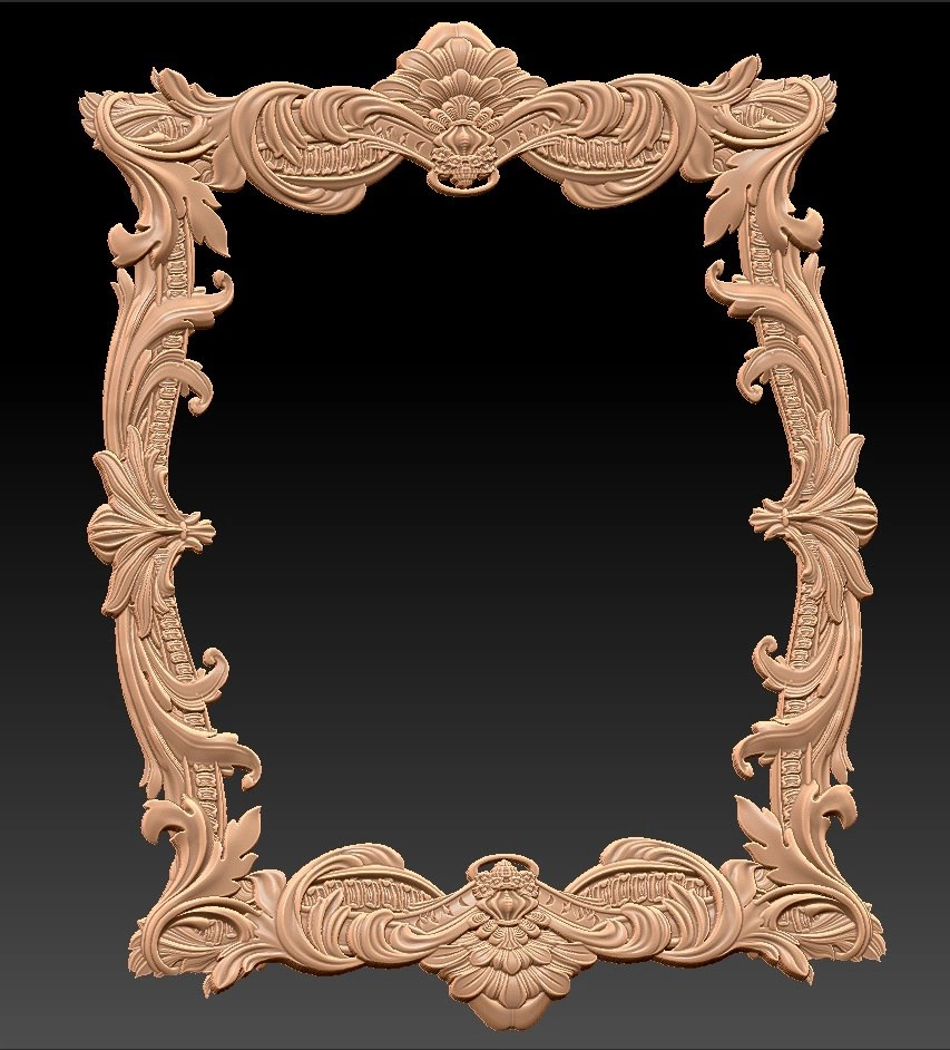 Free cnc stl mirror frame file 0223