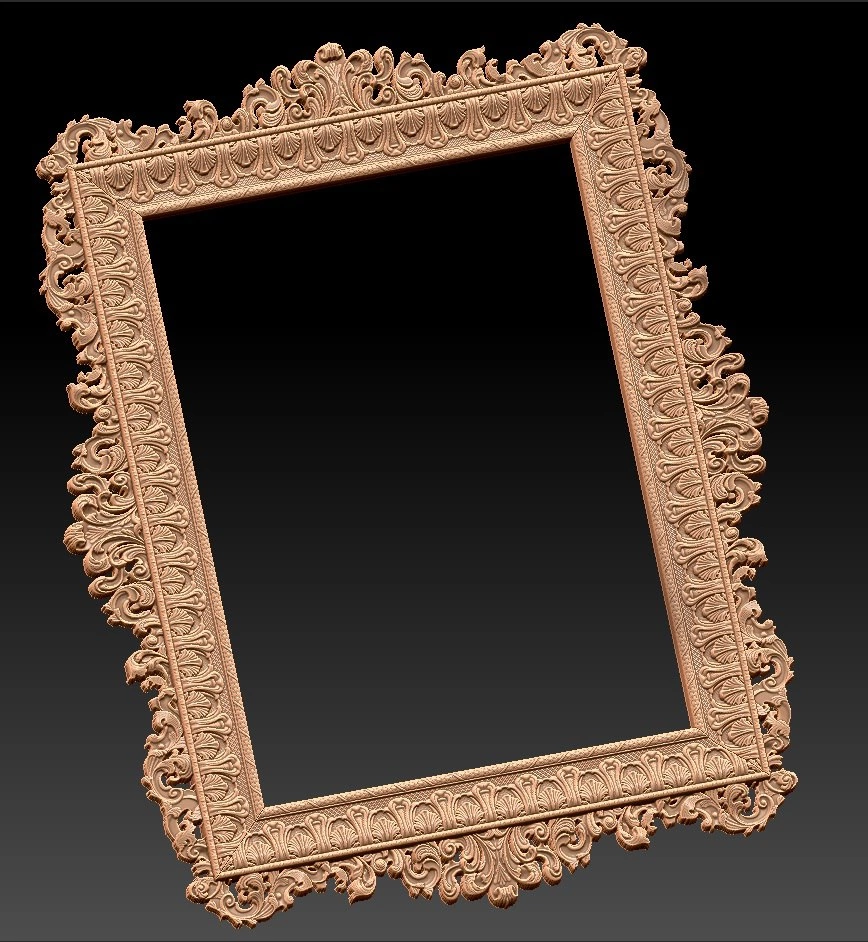 Free cnc stl mirror frame file 0224