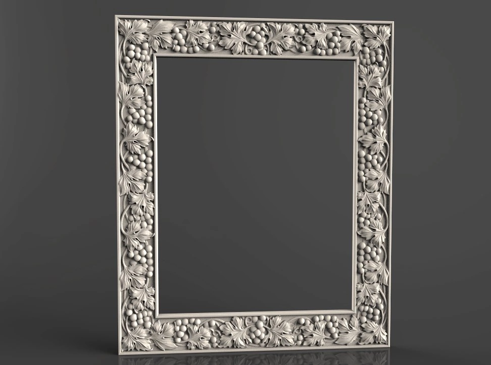 Free cnc stl mirror frame file 0587