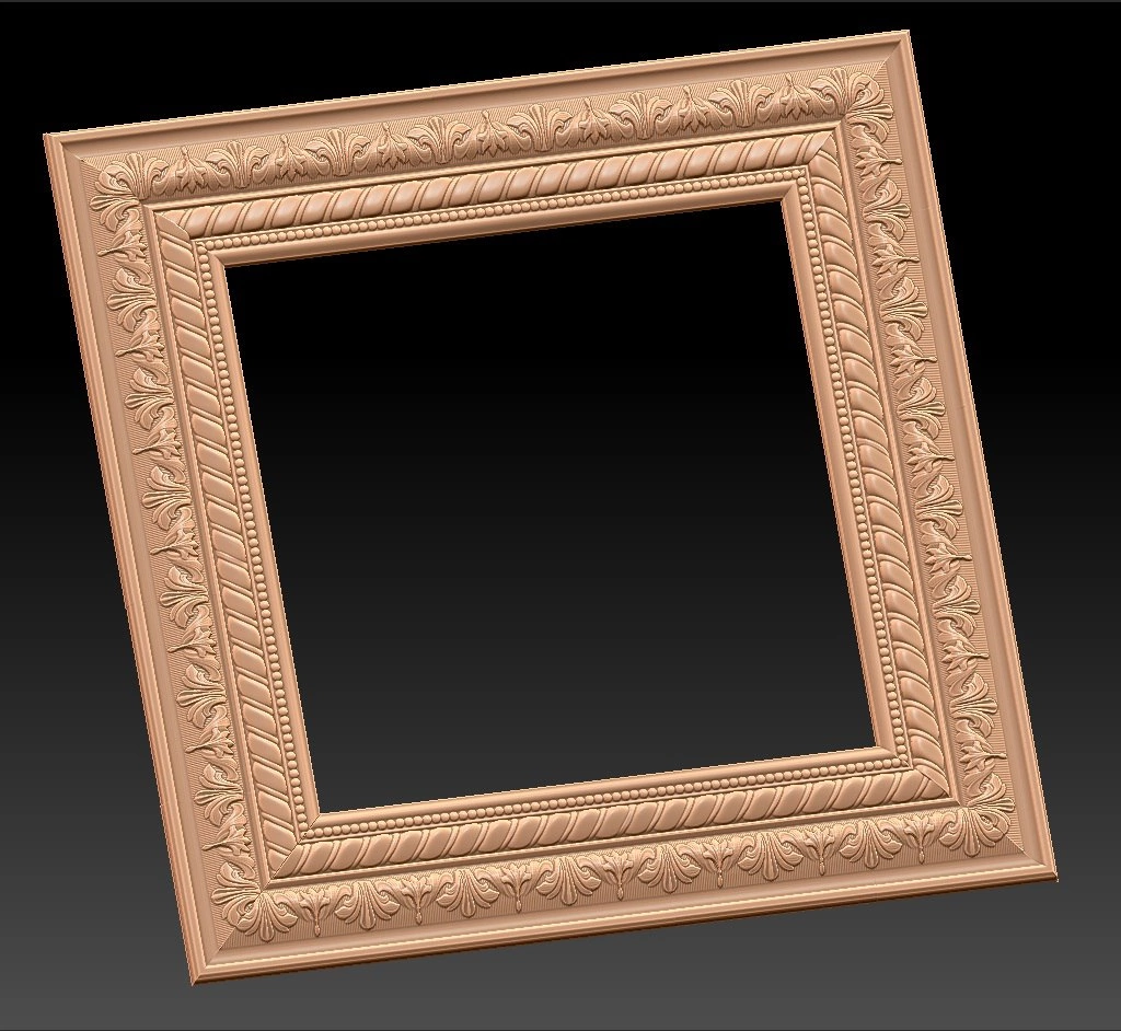 Free cnc stl mirror frame file 0225