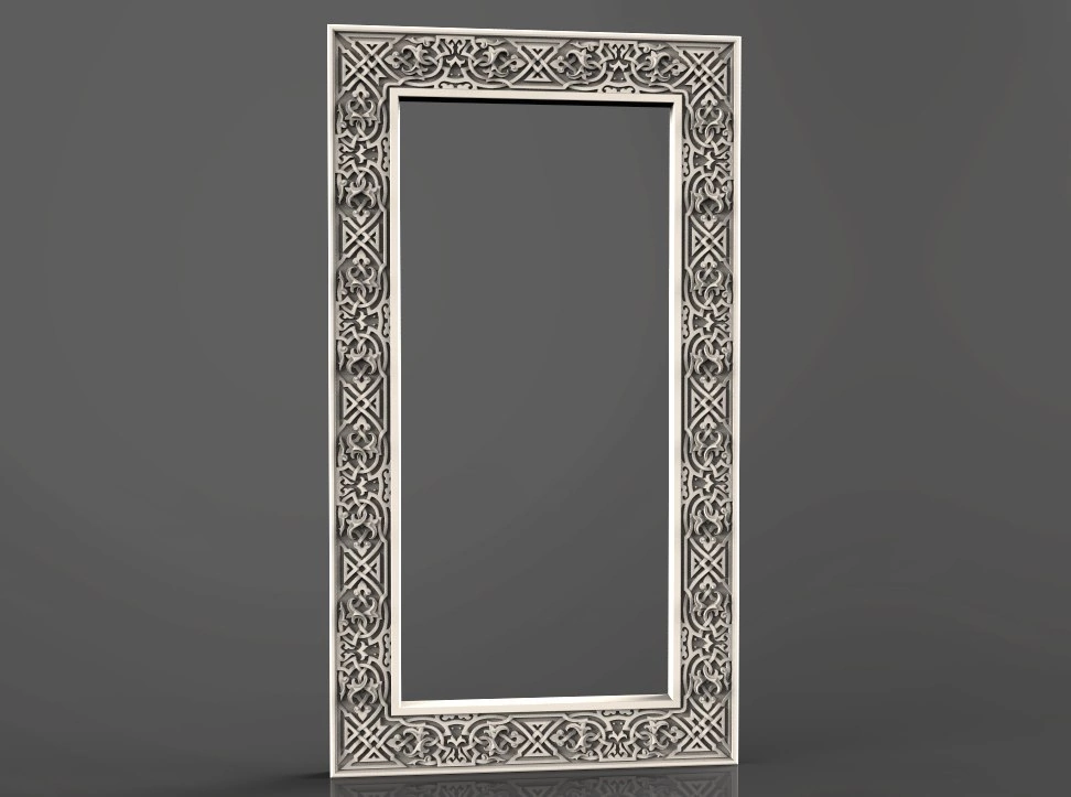 Free cnc stl mirror frame file 0592