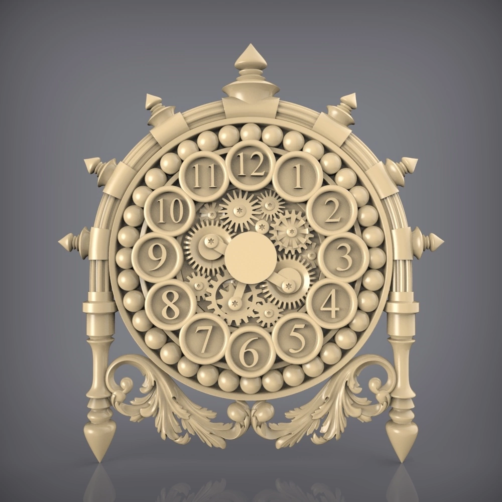 Free cnc stl clock file 0491