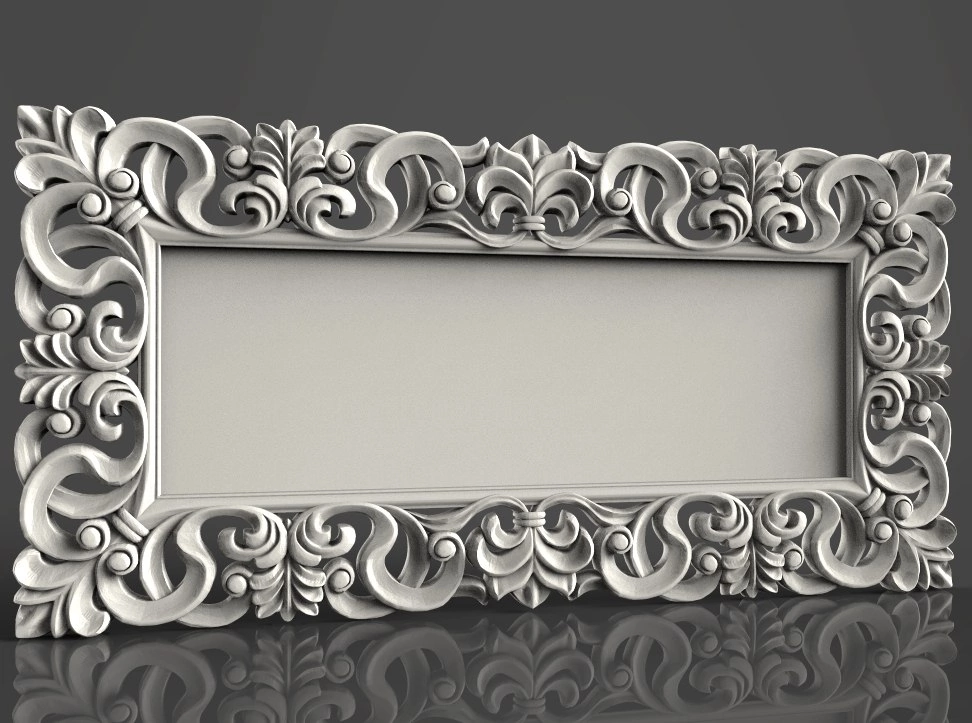 Free cnc stl mirror frame file 0593