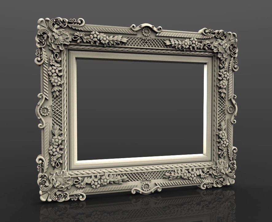 Free cnc stl mirror frame file 0607